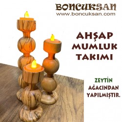 AHŞAP MUMLUK TAKIMI